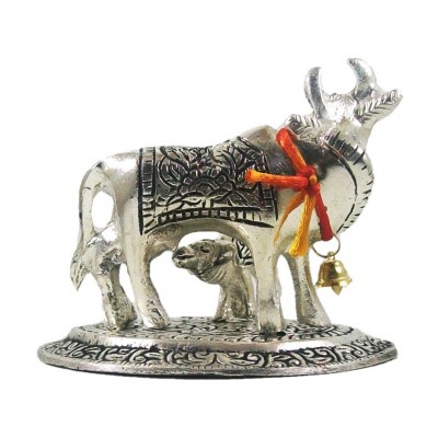 Neo Classic Kamdhenu Cow Aluminium Idol