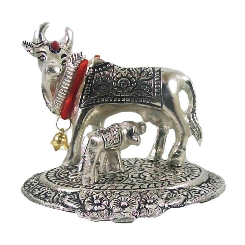Neo Classic Kamdhenu Cow Aluminium Idol