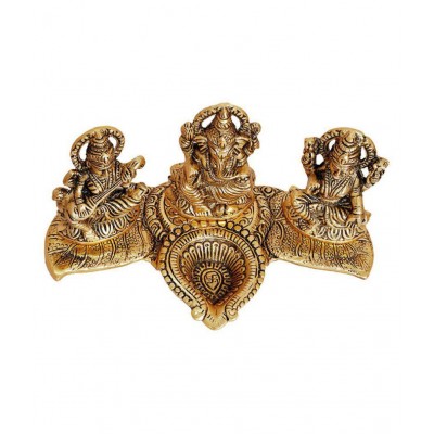 Neo Classic Lakshmi Ganesha Saraswati Aluminium Idol