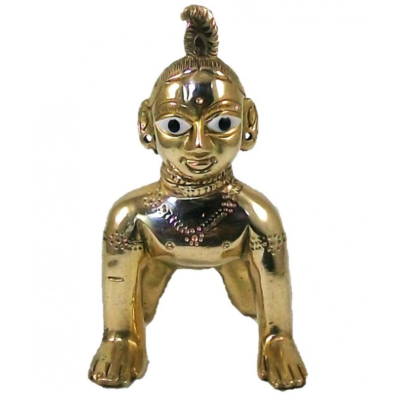 Neo Classic Radha Krishna Brass Idol