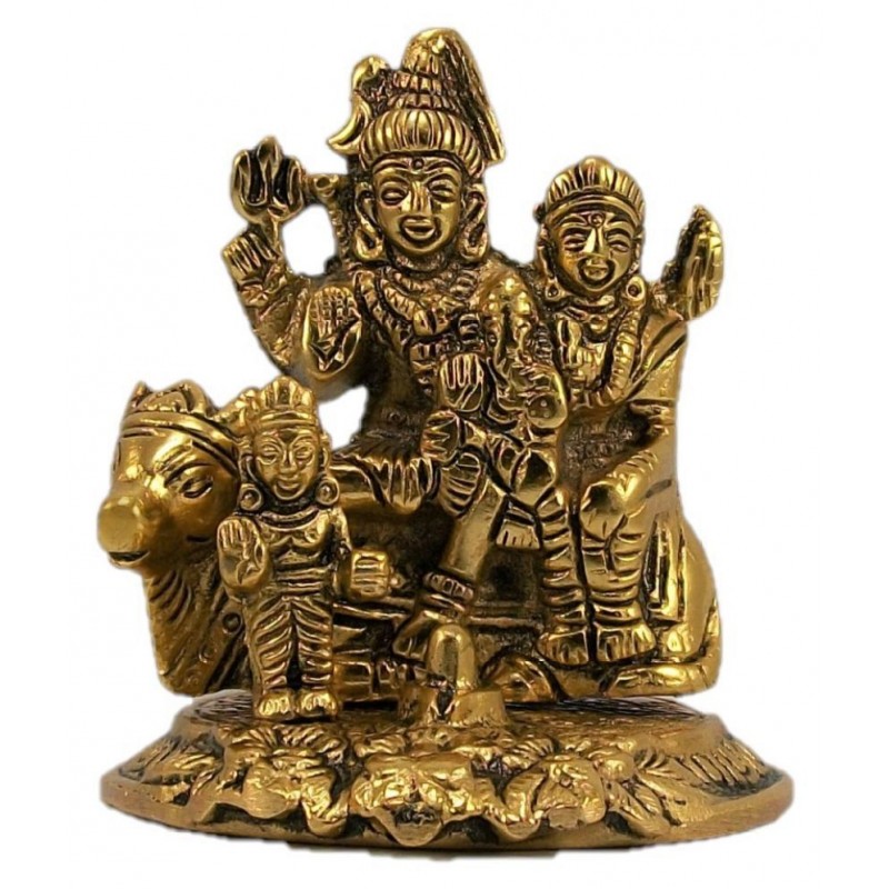 Neo Classic Shiv Family Aluminium Idol