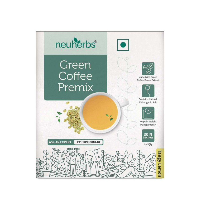 Neuherbs Instant Green Coffee Lemon 30 Sachets (3g each) 75 gm Lemon
