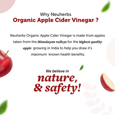 Neuherbs Organic Apple Cider Vinegar With Mother 500 ml Unflavoured Single Pack