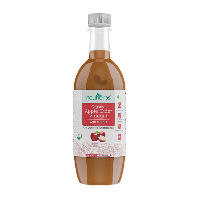 Neuherbs Organic Apple Cider Vinegar With Mother 500 ml Unflavoured Single Pack