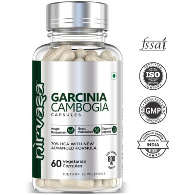 Nirvasa Garcinia Cambogia Capsules for Weight Management 60 gm Unflavoured