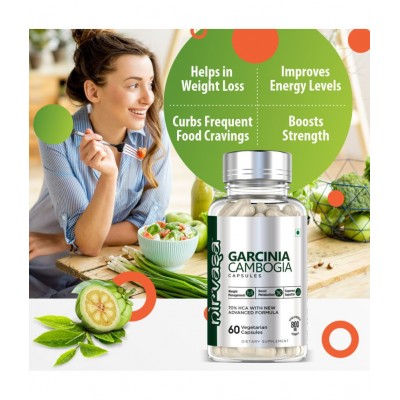 Nirvasa Garcinia Cambogia Capsules for Weight Management 60 gm Unflavoured