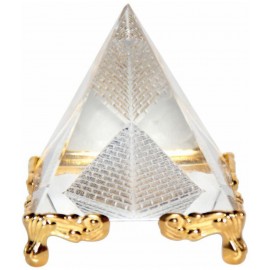 Nitin collection White Crystal Glass Pyramid -For Positive Energy & Vastu Nitin collection White Crystal Glass Pyramid -For Positive Energy & Vastu