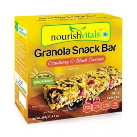 NourishVitals  Cranberry & Black Currant Protein Bar - 250 g