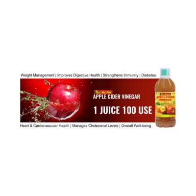 NutrActive 1 Year Matured Apple Cider Vinegar with Mother 1000 ml Unflavoured Pack of 2