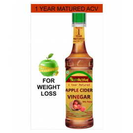 NutrActive 1 year Matured Apple Cider Vinegar With Mother For Weight Management 500 ml Unflavoured Single Pack