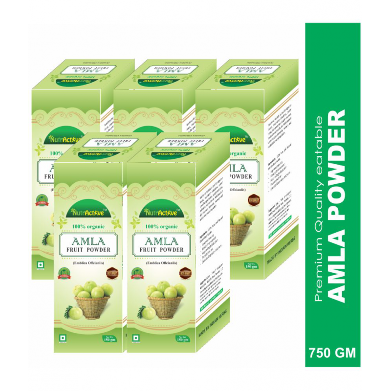 NutrActive 100% Amla Fruit ( Indian Gooseberry ) Powder 750 gm Pack Of 5
