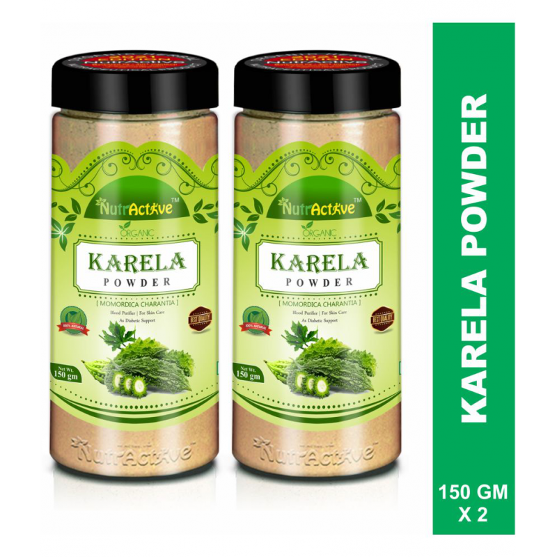 NutrActive 100% Karela For Healthy Hart Powder 300 gm Pack Of 1