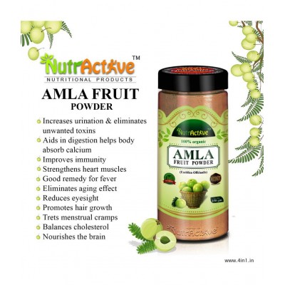 NutrActive 100% Pure Amla Fruit For Healthy Hair Powder 150 gm Pack Of 1