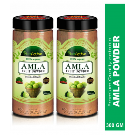 NutrActive 100% Pure Amla Fruit (Indian Gooseberry) Powder 300 gm Pack Of 2