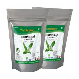 NutrActive 100% Pure Bhringraaj For Hair Growth Powder 200 gm Pack Of 2