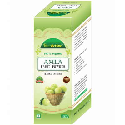 NutrActive 100% Seedless Amla ( Indian Gooseberry) Powder 750 gm Pack Of 5