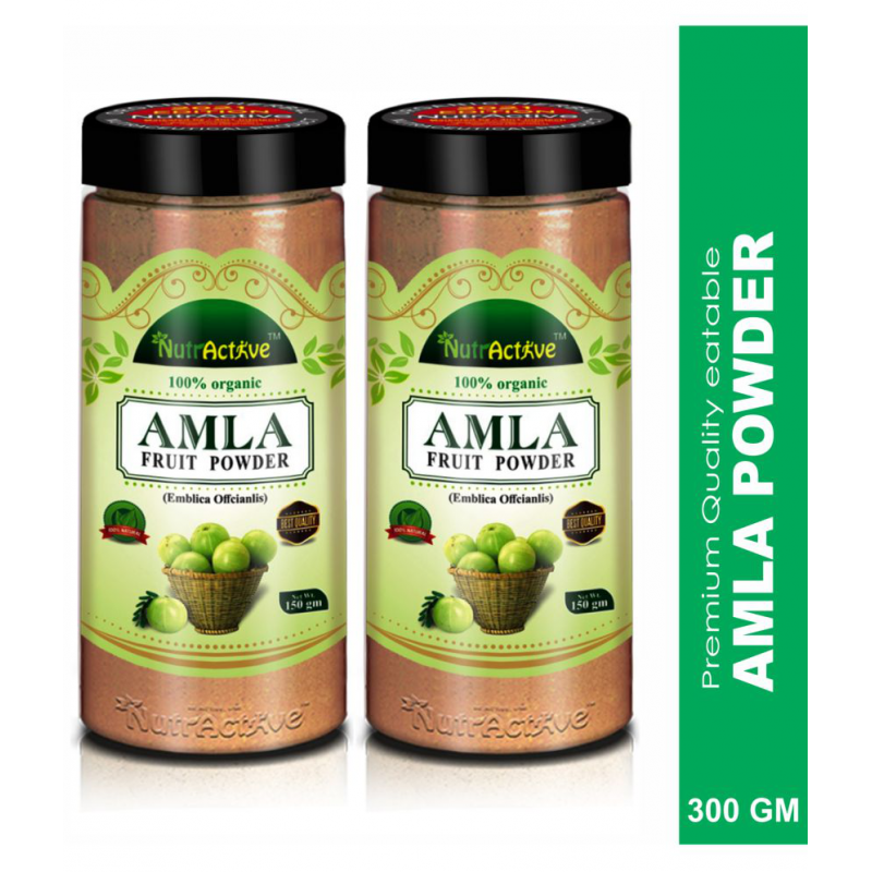 NutrActive 100%Pure Amla Fruit ( Indian Gooseberry) Powder 300 gm Pack Of 2
