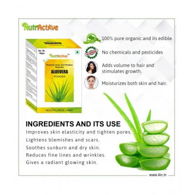 NutrActive Aloe Powder 100 gm Pack Of 5