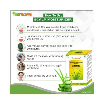 NutrActive Aloe Powder 100 gm Pack Of 5