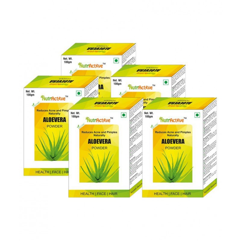 NutrActive Aloe Powder 100 gm Pack Of 5