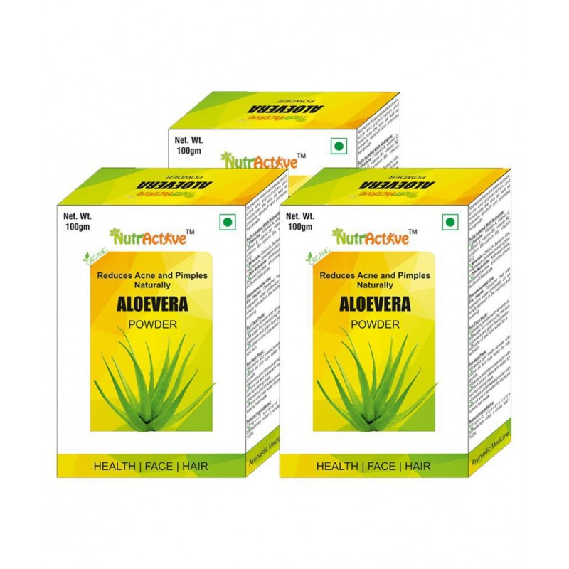 NutrActive Aloe Powder 100 gm Pack of 3