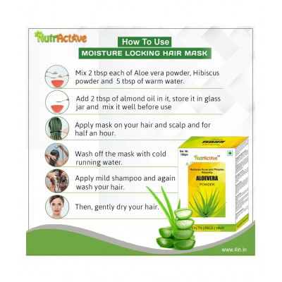 NutrActive Aloevera Powder 100 gm Pack Of 4