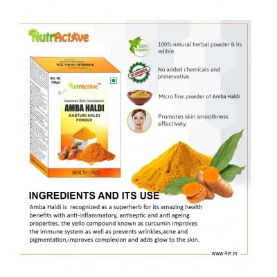 NutrActive Amba Haldi Powder 100 gm Pack of 3