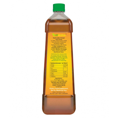 NutrActive Apple & Honey Cider Vinegar Health Drink Liquid 500 ml Natural