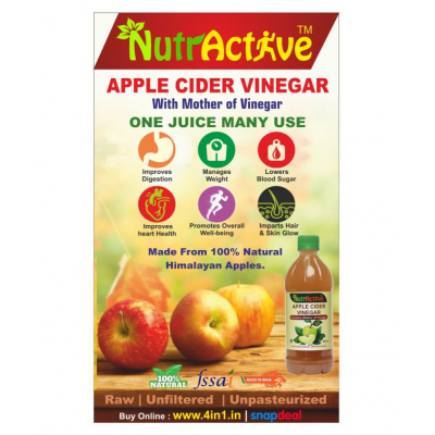 NutrActive Apple Cider Vinegar Mother of Vinegar 500 ml Unflavoured
