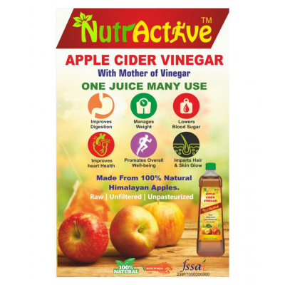 NutrActive Apple Cider Vinegar w/ Mother Health Drink Liquid 500 ml Natural