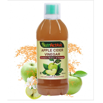 NutrActive Apple Cider With vinegar With Mother 1000 ml Unflavoured Pack of 2