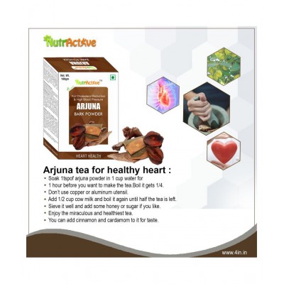 NutrActive Arjuna Bark Powder 100 gm Pack Of 5