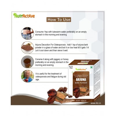 NutrActive Arjuna Bark Powder 100 gm Pack of 3