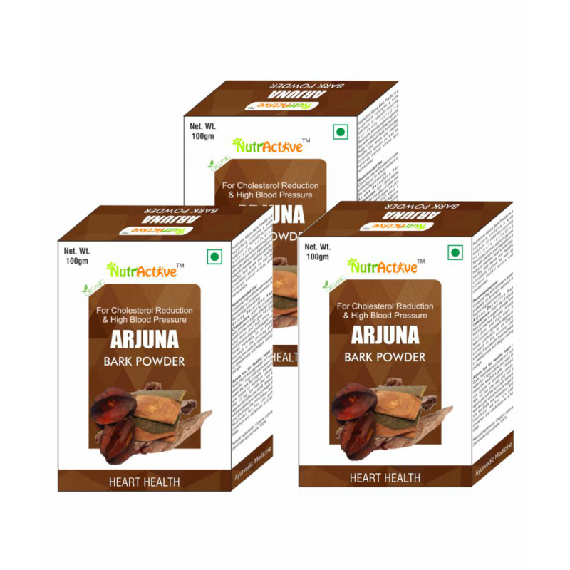NutrActive Arjuna Bark Powder 100 gm Pack of 3