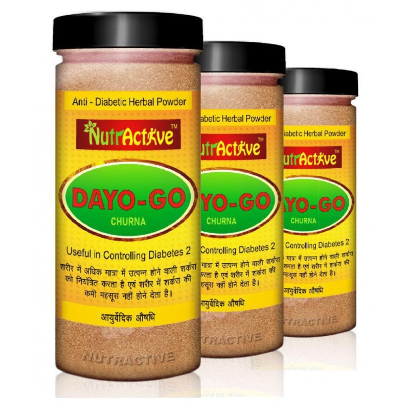NutrActive Dayo-Go Churna | Anti Diabetic Powder 450 gm Pack of 3