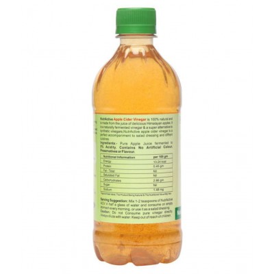 NutrActive Filtered Apple Cider Vinegar | 100% Natural 1000 ml Unflavoured Pack of 2