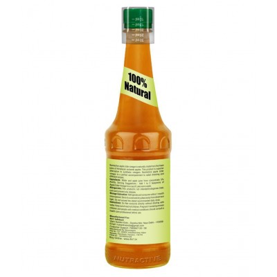 NutrActive Filtered Apple Cider Vinegar | 100% Natural,Ideal for Salad Dressing, 500 ml Unflavoured