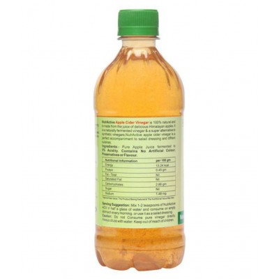 NutrActive Filtered Apple Cider Vinegar Health Drink Liquid 500 ml Natural