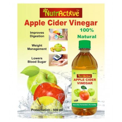 NutrActive Filtered Apple Cider Vinegar Health Drink Liquid 500 ml Natural