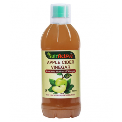 NutrActive Green Apple Cider Vinegar  for Weight Management 500 ml Fruit Single Pack