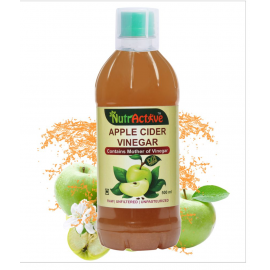 NutrActive Green Apple cider Vinegar with Mother, 500 ml Unflavoured Single Pack
