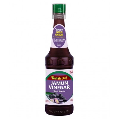 NutrActive Jamun Vinegar And 1 Year Matured Apple Cider Vinegar, with mother 1000 ml Unflavoured Pack of 2