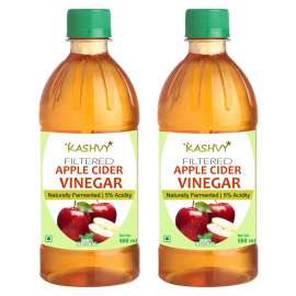 NutrActive Kashvy Filtered Apple Cider Vinegar 1000 ml Unflavoured Pack of 2