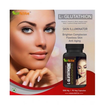 NutrActive L-Glutathione (90 Veg Capsule) Capsule 2000 mg Pack Of 2