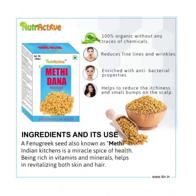 NutrActive Methi Dana Powder 100 gm Pack Of 5