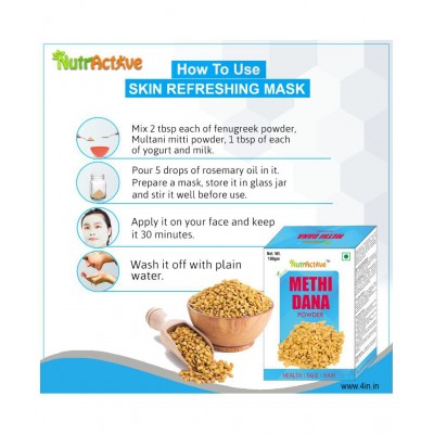 NutrActive Methi Dana Powder 100 gm Pack of 3