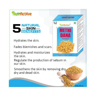 NutrActive Methi Dana Powder 100 gm Pack of 3
