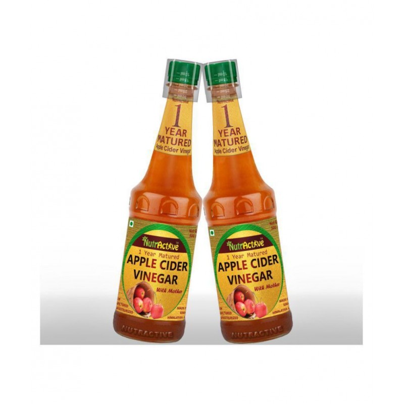 NutrActive Natural Apple Cider Vinegar, 1000 ml Unflavoured Pack of 2