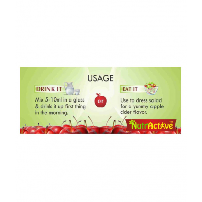 NutrActive Natural Apple Cider Vinegar, 1000 ml Unflavoured Pack of 2