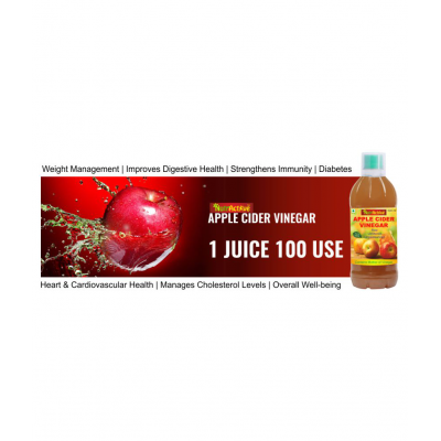 NutrActive Natural Apple Cider Vinegar for Diabetes, 1000 ml Fruit Pack of 2